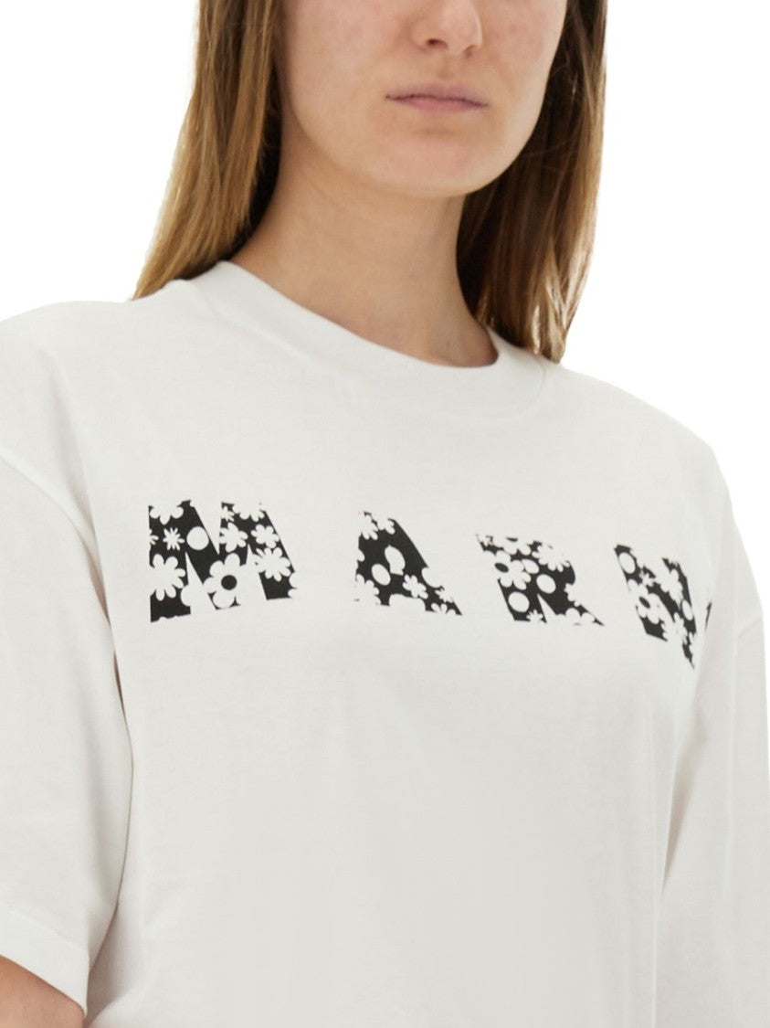 Marni Relaxed-Fit Cotton T-Shirt With Playful Logo Design