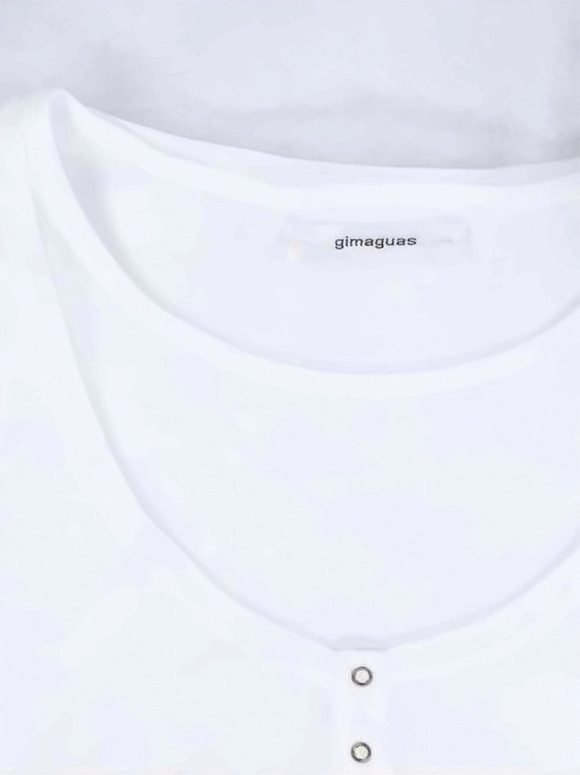 Gimaguas Scoop Neck Long-Sleeved Cotton Top By Gimaguas