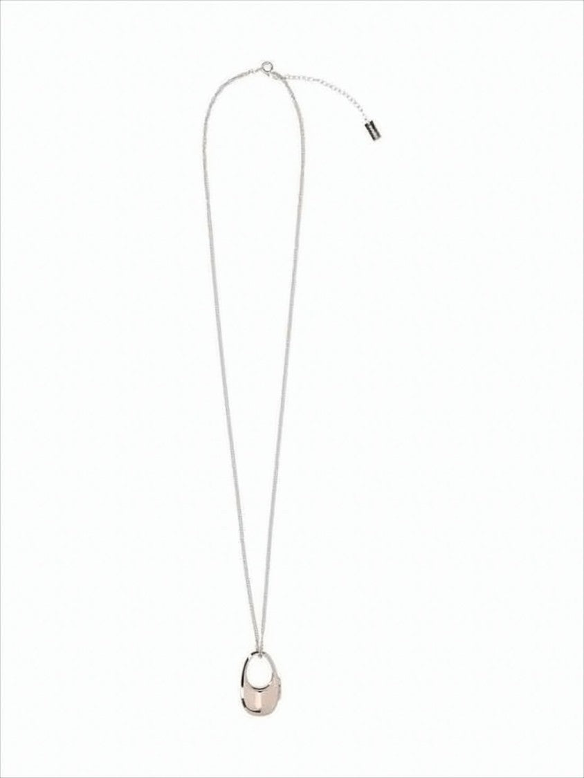Coperni Elongated Silver Pendant Necklace