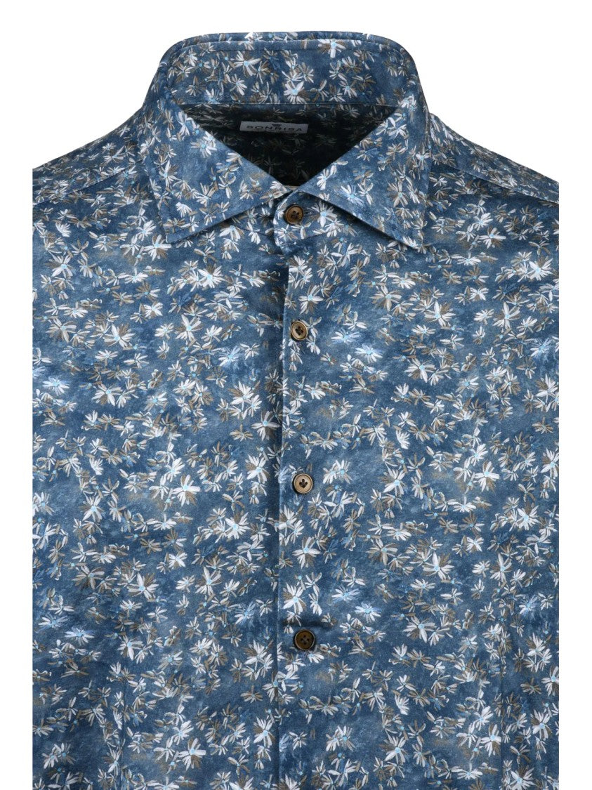Sonrisa Fior Di Cotone Sonrisa Fior Di Cotone Shirt With Subtle Floral Pattern
