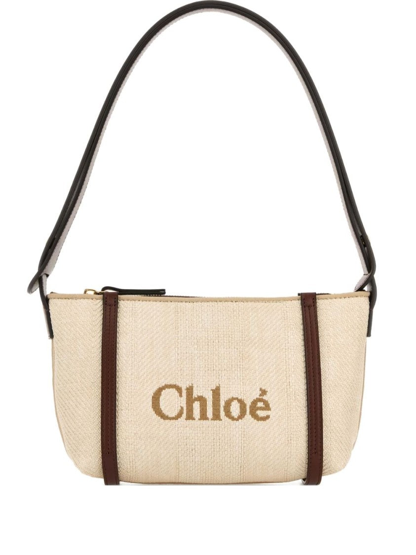 Chloé Carry Shoulder Bag In Raffia