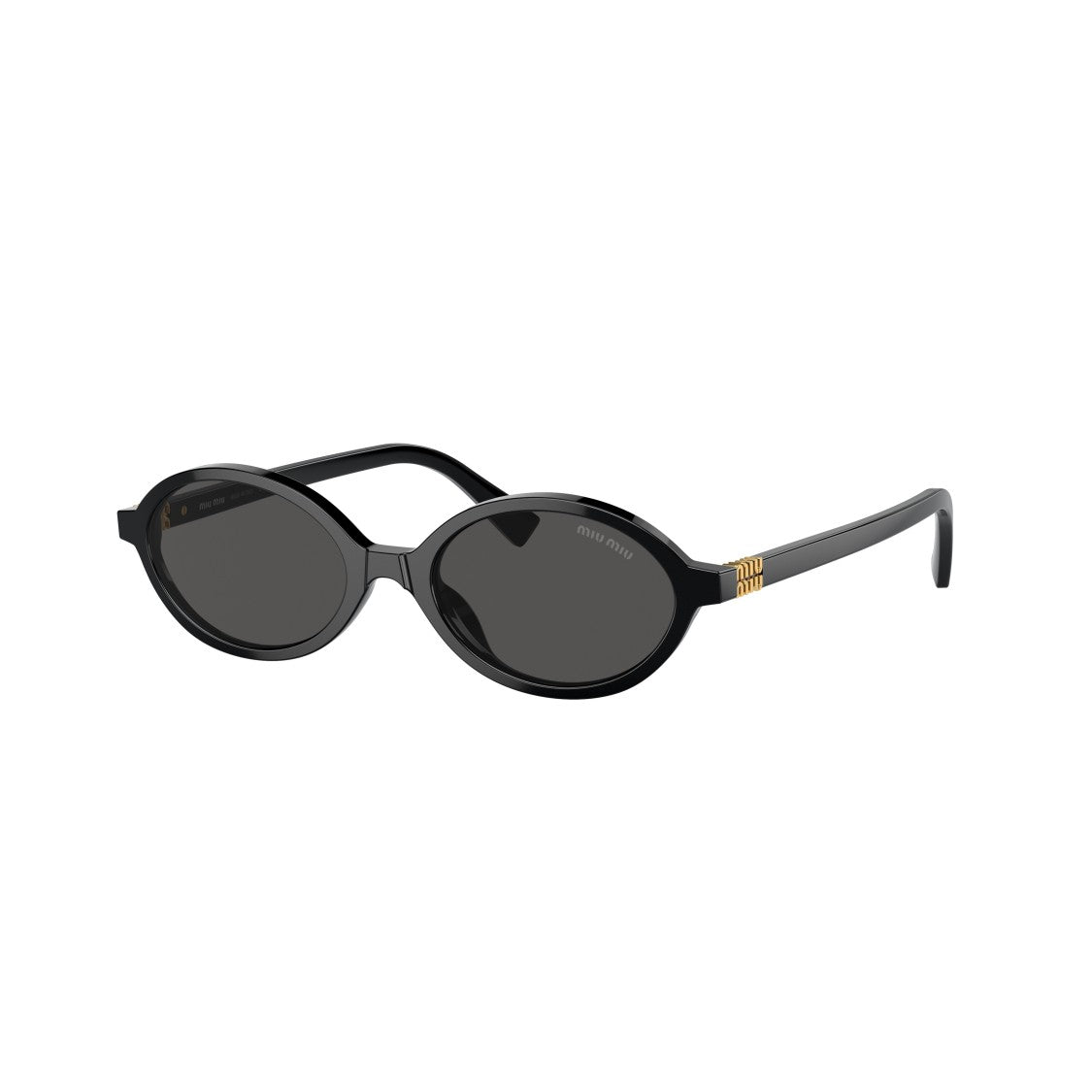 Miu Miu 0Mu 04Zs Oval-Frame Black Acetate Sunglasses