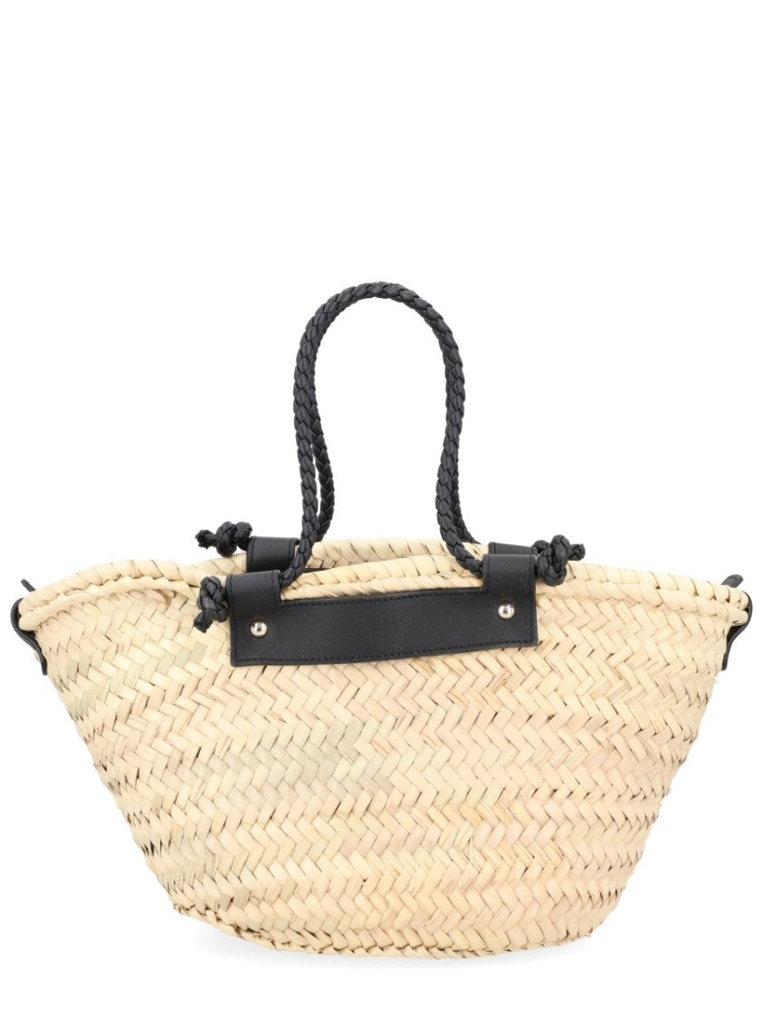 Castaner Mini Campania Palm Leaf Leather Tote Bag