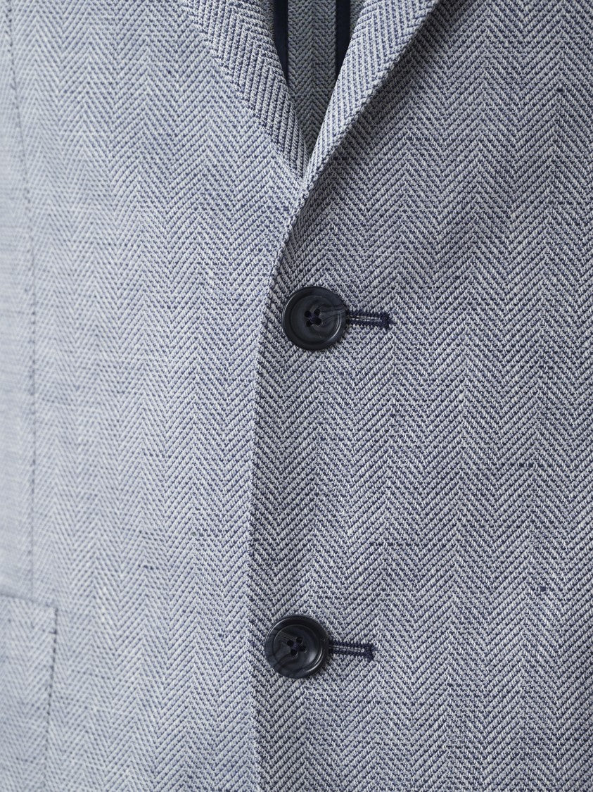 Tagliatore Tailored Herringbone Pattern Jacket