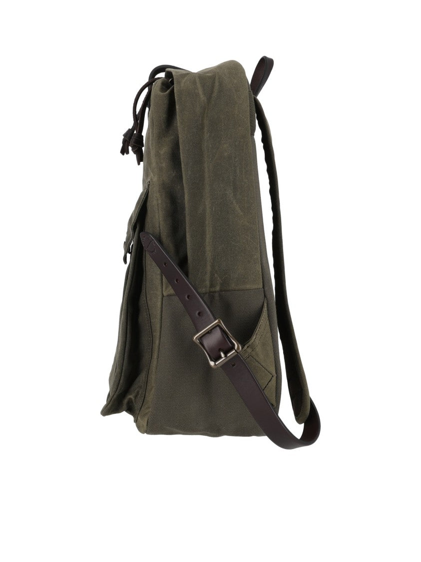 Filson Olive Green Cotton Journeyman Backpack