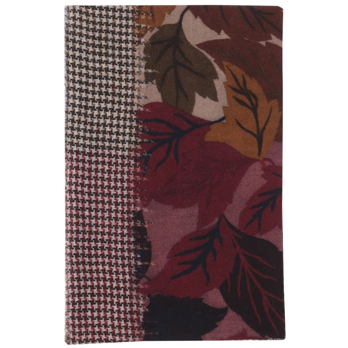 Faliero Sarti Fringed Cashmere Blend Scarf With All-Over Foliage Pattern