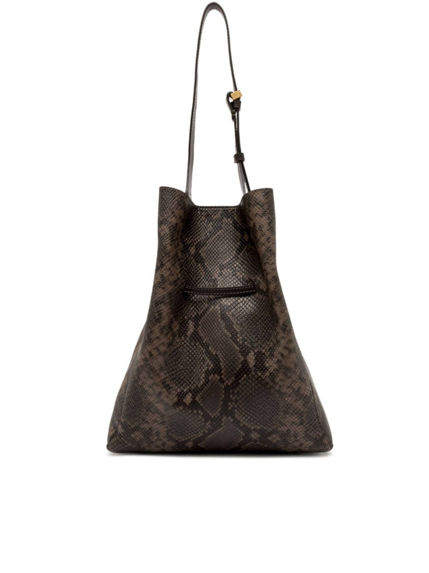 Gianni Chiarini Bucket-Style Handbag With Adjustable Strap And Snakeskin Design