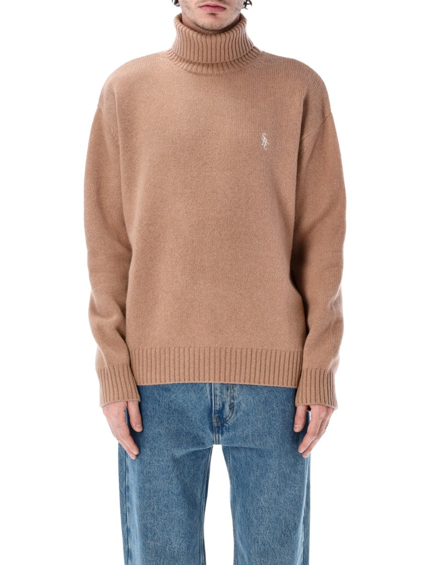 Sporty And Rich Src Oversized Wool Turtleneck Sweater