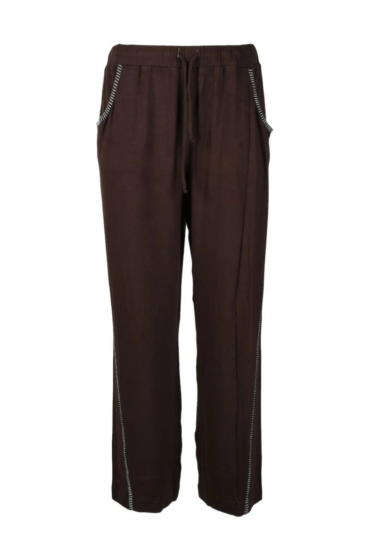 Siedrés Trousers Viscose Elastane - Brown