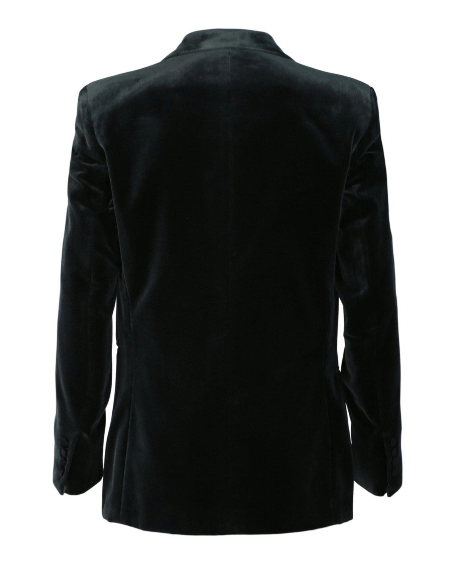 Brioni Black Velvet Smoking Jacket With Satin Lapels
