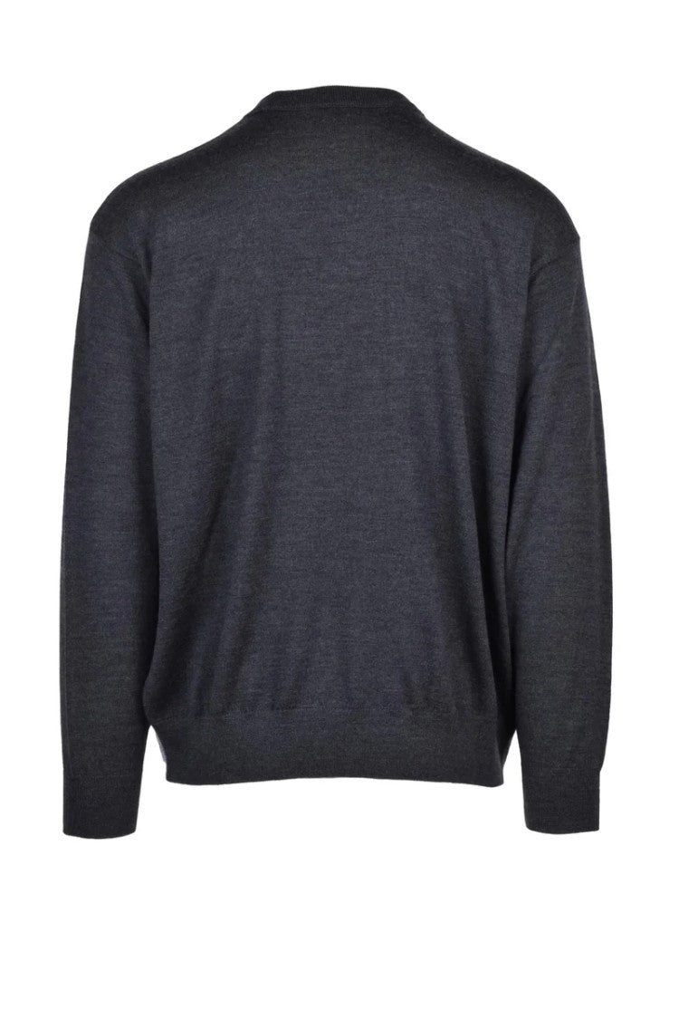 Emporio Armani Wool Crew Neck Sweater - Grey