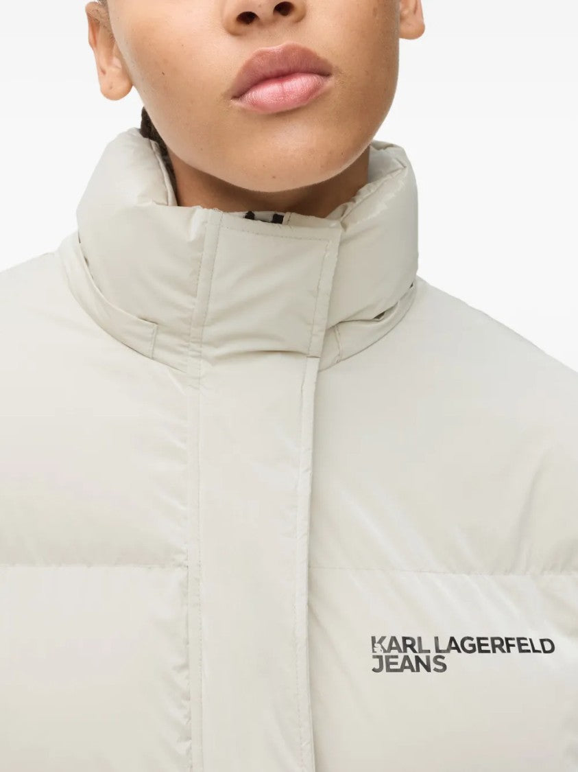 Karl Lagerfeld Structured Giubbino Jacket With Fitted Waist