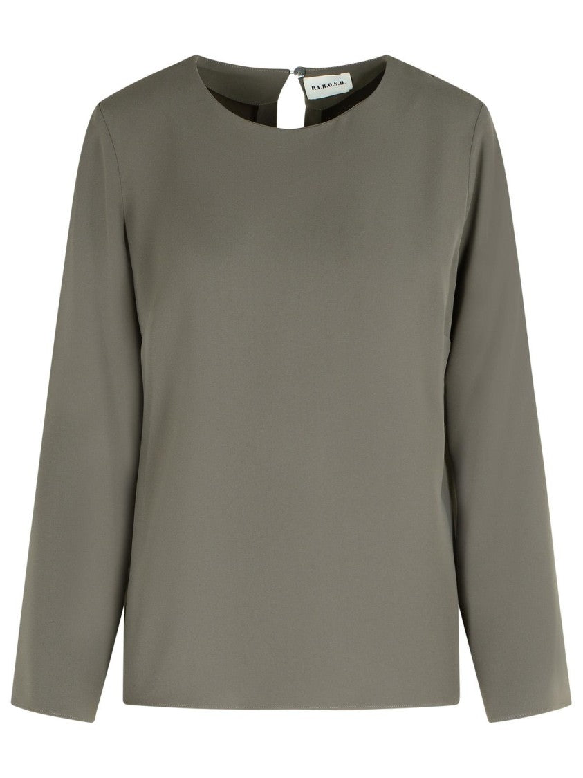 P.A.R.O.S.H. 'Poker' Grey Polyester Blouse