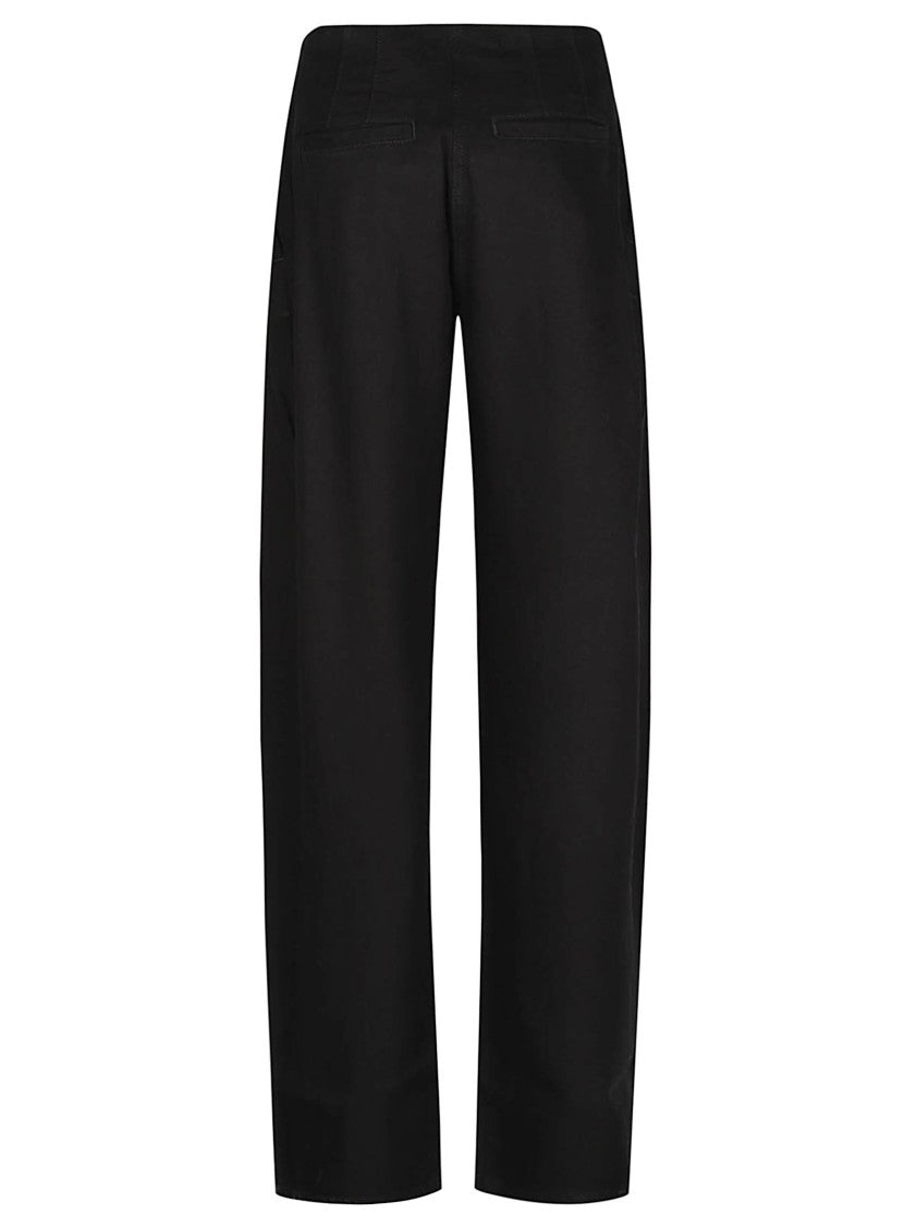 Iro Black Flowy Wide-Leg Lyocell Wide-Leg Pants