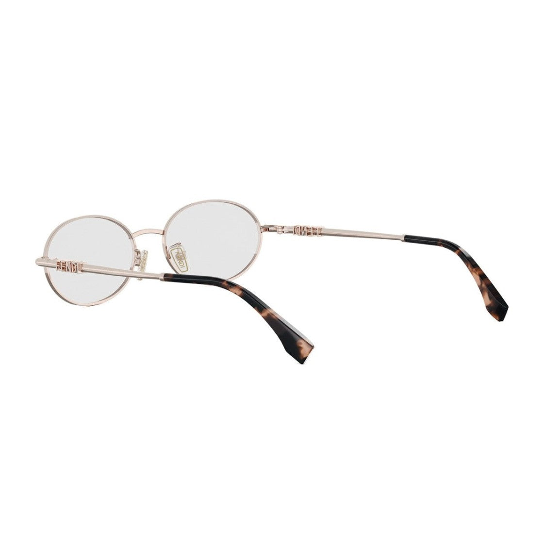 Fendi Rose Gold Fendigraphy Metal Oval Sunglasses