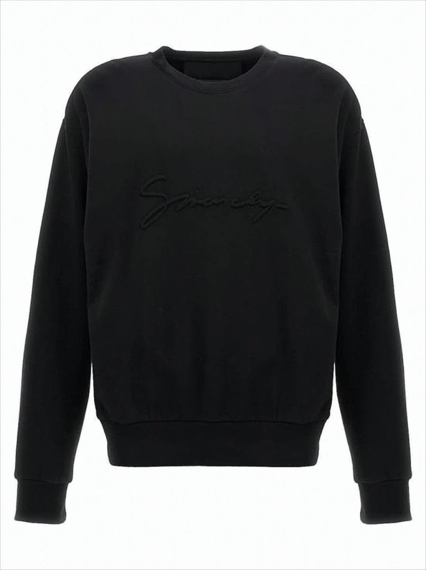 Givenchy Relaxed Fit Long Sleeve Black Sweatshirt With Tonal Embroidery
