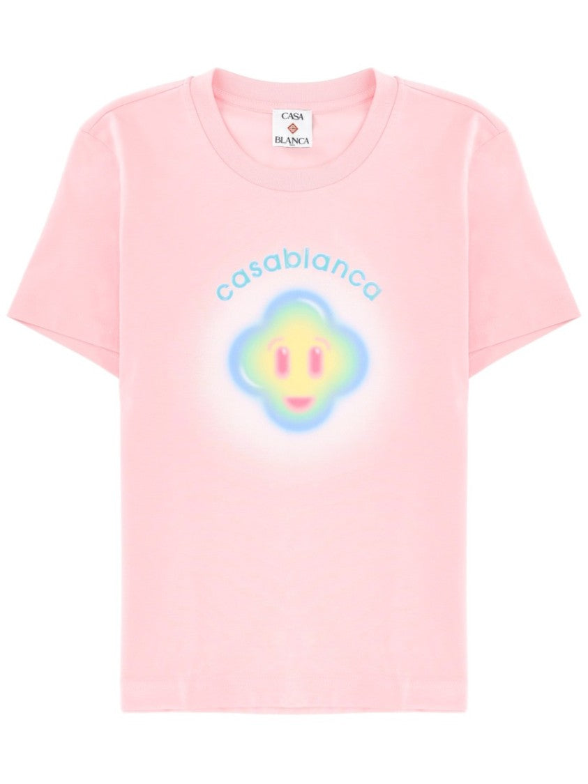 Casablanca Airbrush Smiley Organic Cotton T-Shirt