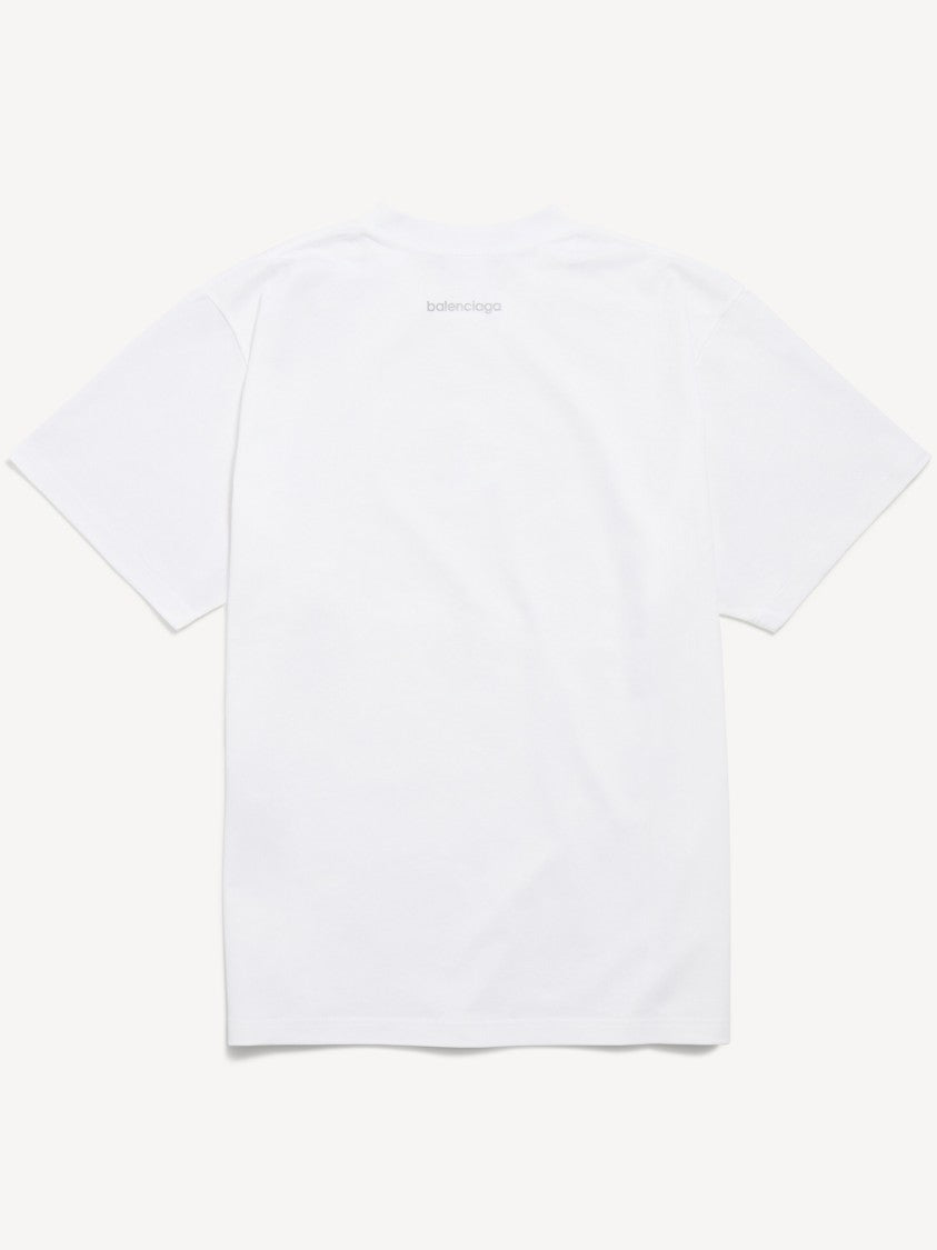 Balenciaga Medium Fit T-Shirt With Classic Crew Neckline And Subtle Logo Branding