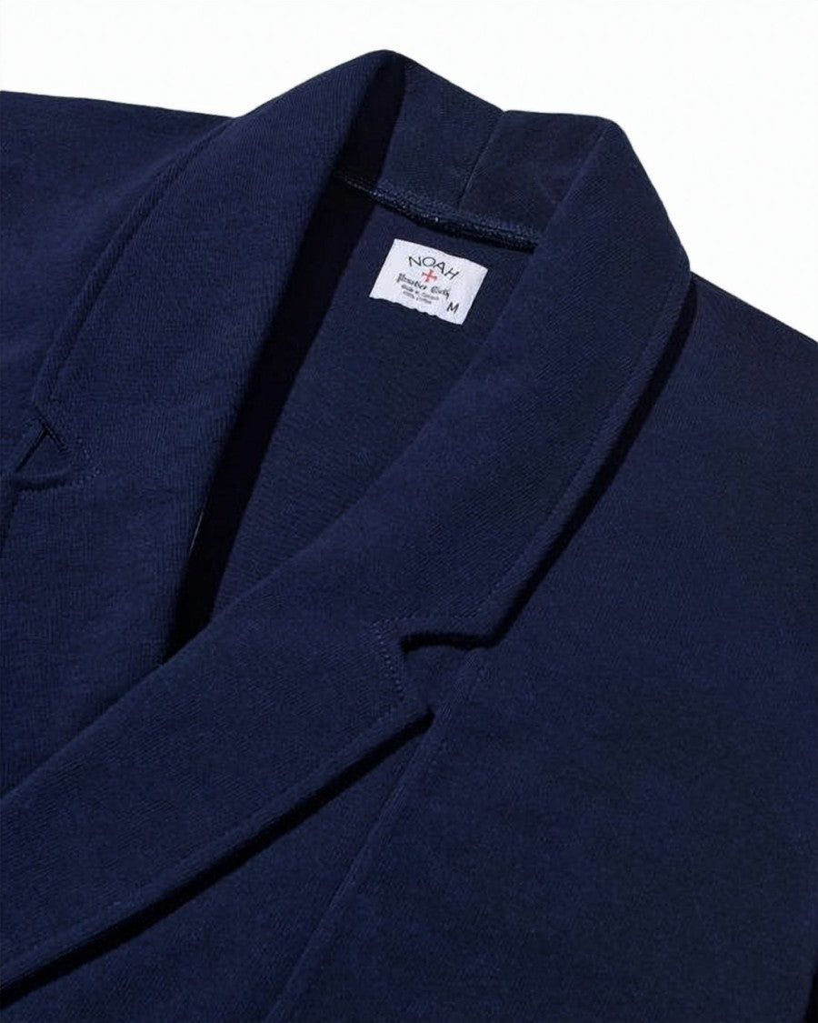 A.P.C. Double-Breasted Navy Cardigan With Shawl Collar