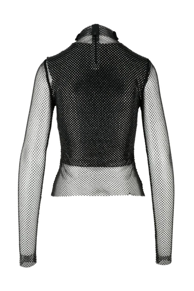 Sportmax Net Blouse With Camisole - Black