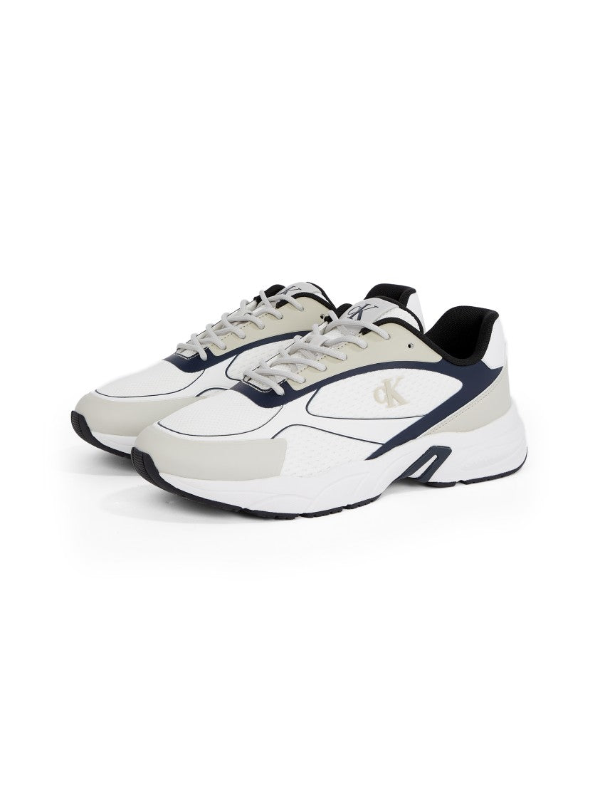 Calvin Klein White Sneakers With Navy Accents