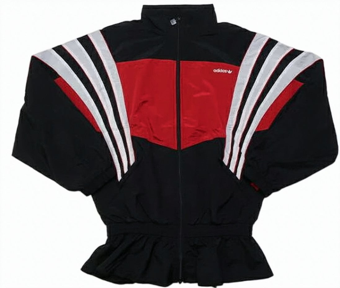 Adidas High Collar Jacket With Bold Red Accents