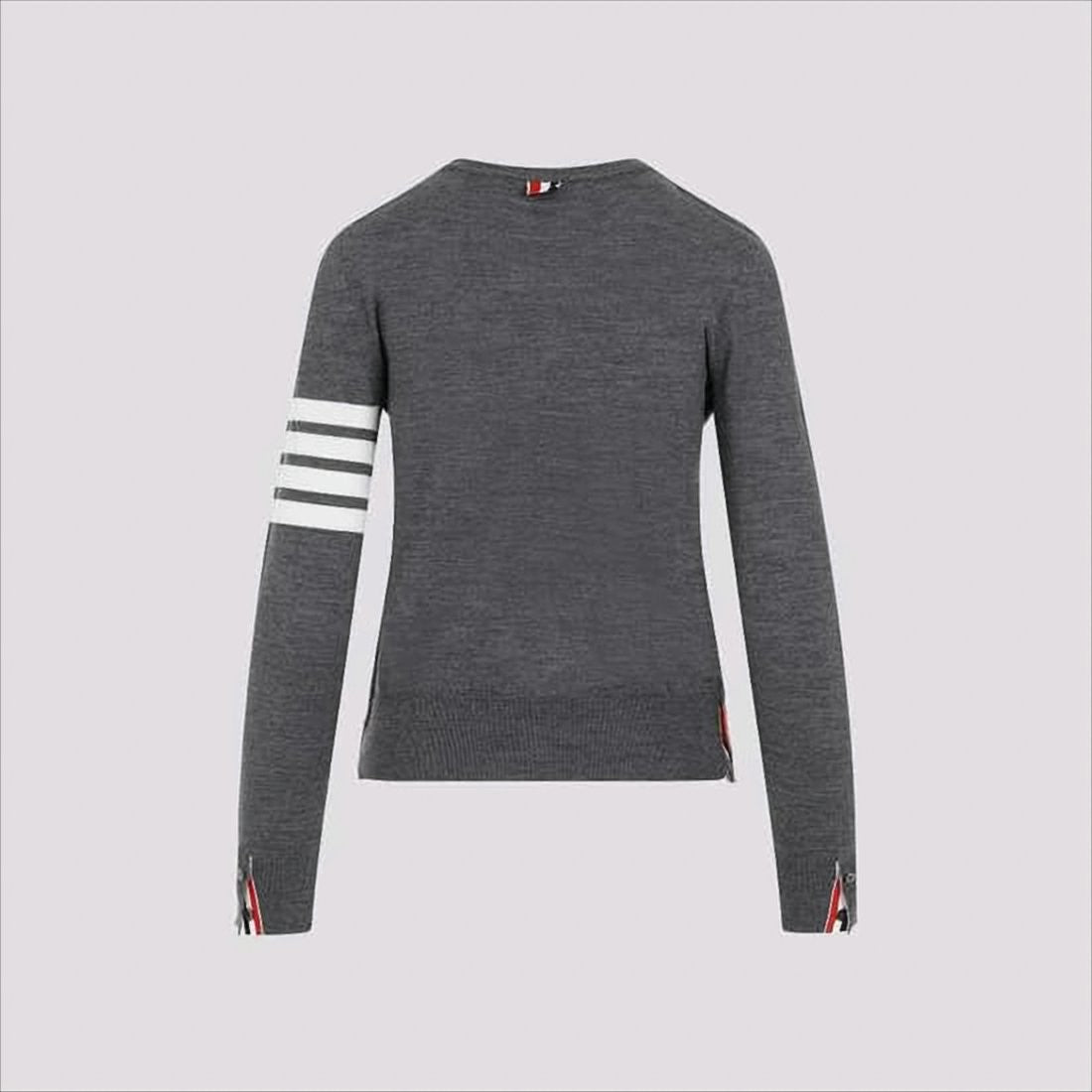 Thom Browne Relaxed-Fit Merino Wool Sweater With Signature Four Stripes