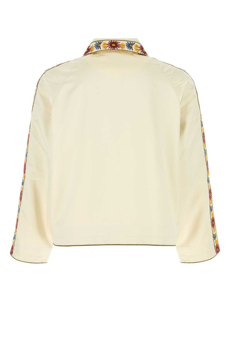 Bode Ivory Satin Candyfloss Jacket