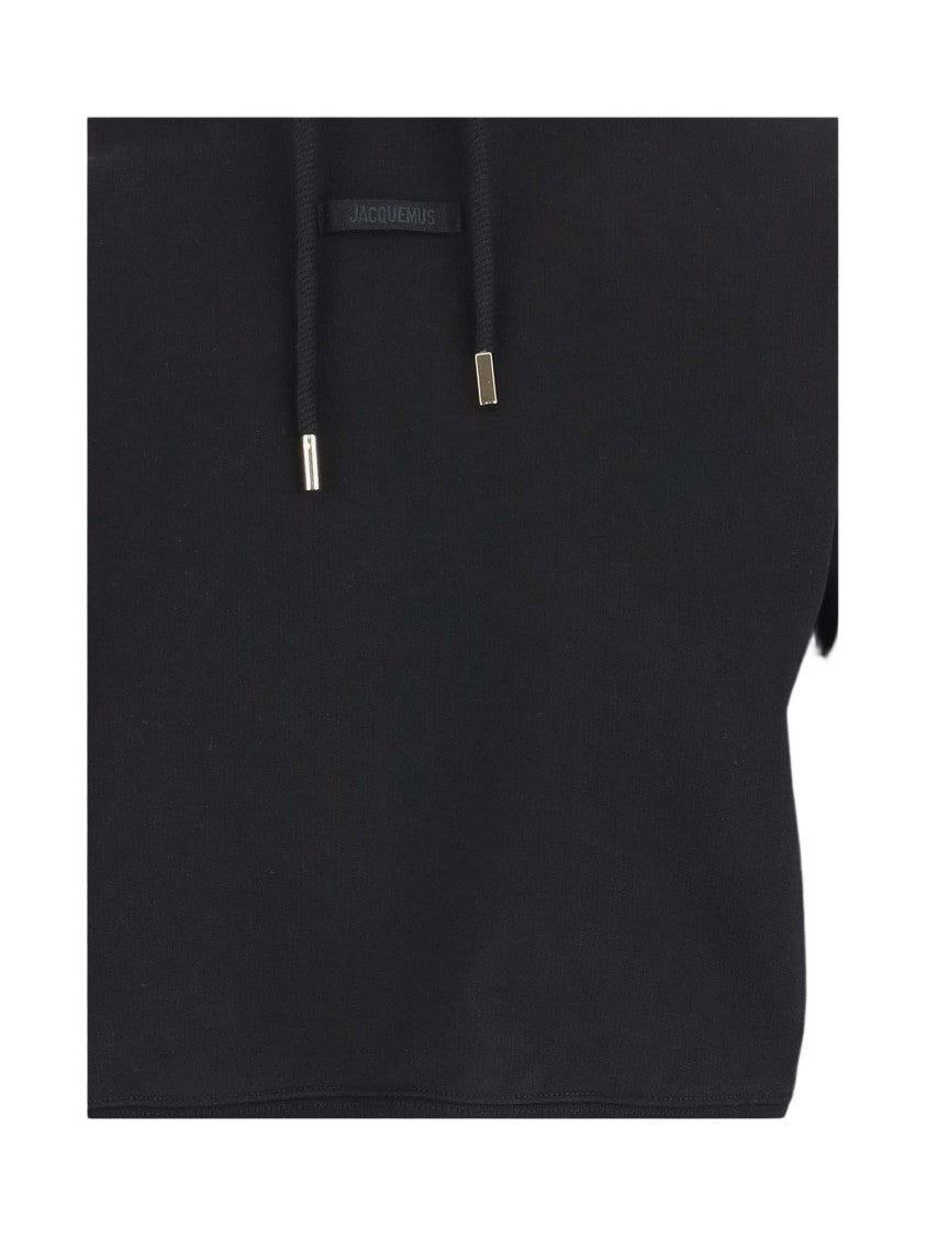 Jacquemus Cropped Cotton Sweatshirt With Drawstring Hood