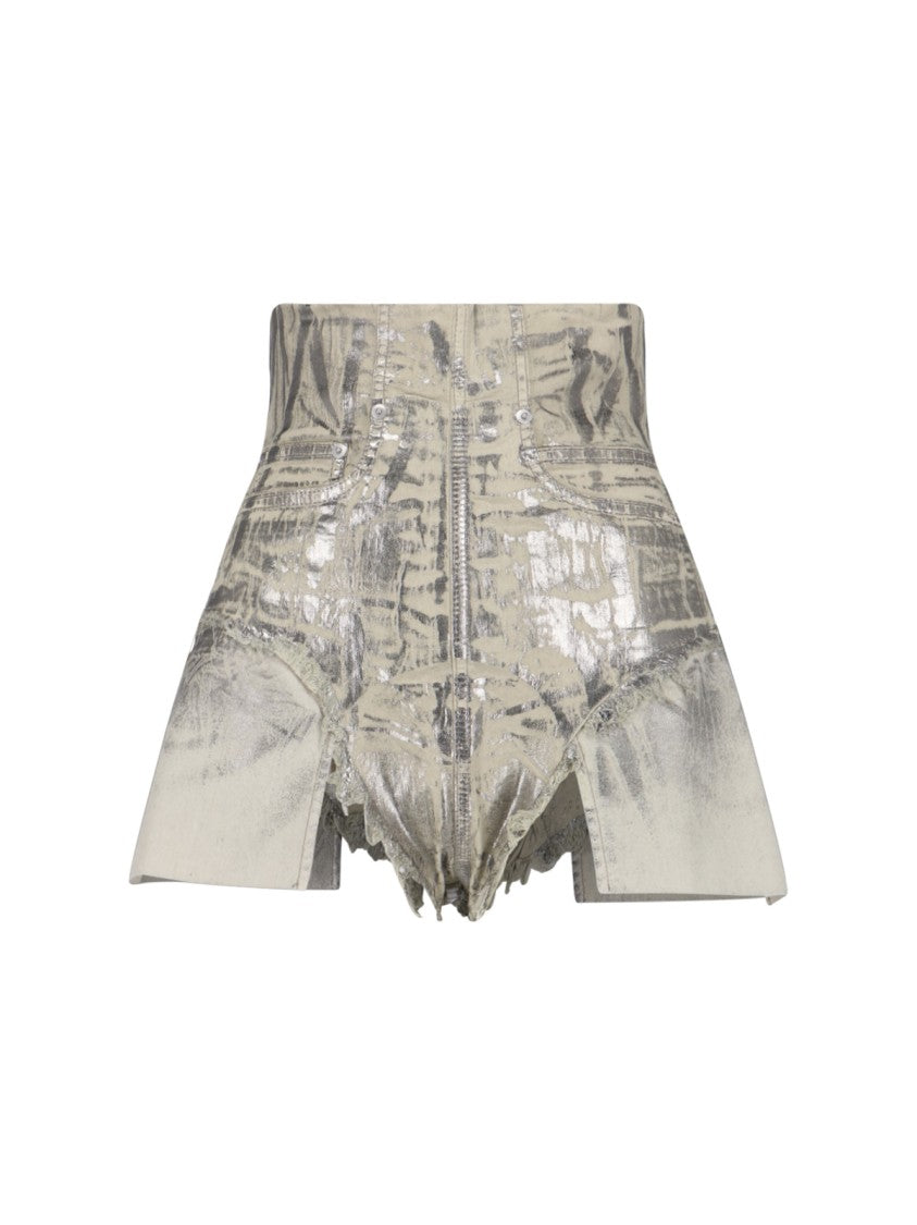 Drkshdw By Rick Owens Concordians Shorts – Metallic Gold
