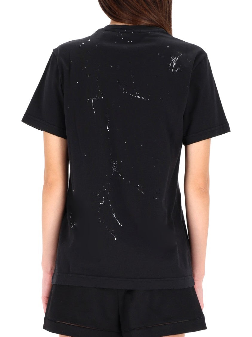 Dolce & Gabbana Short-Sleeve Black Graphic T-Shirt
