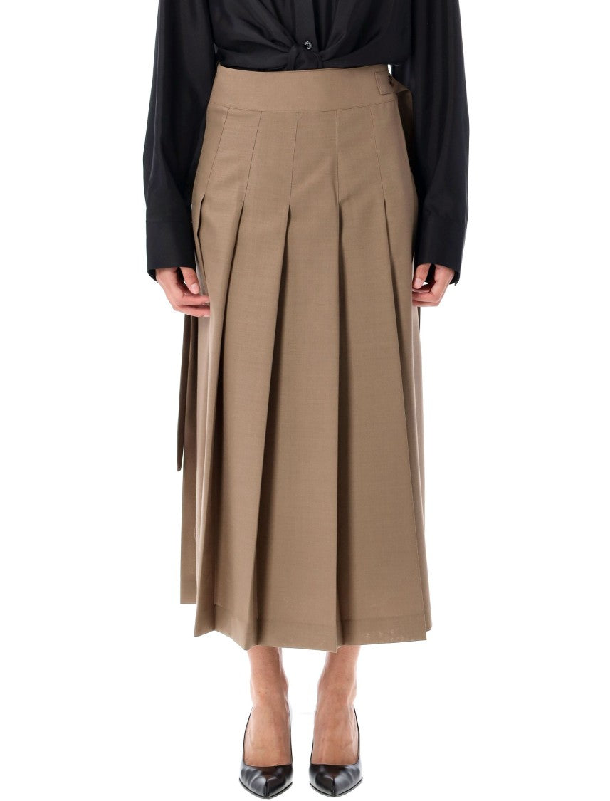 Róhe Plissé Wrap Skirt