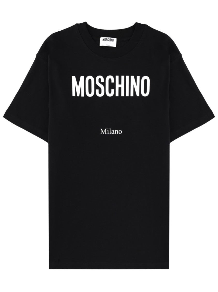 Moschino White Milano Printed Crewneck T-Shirt