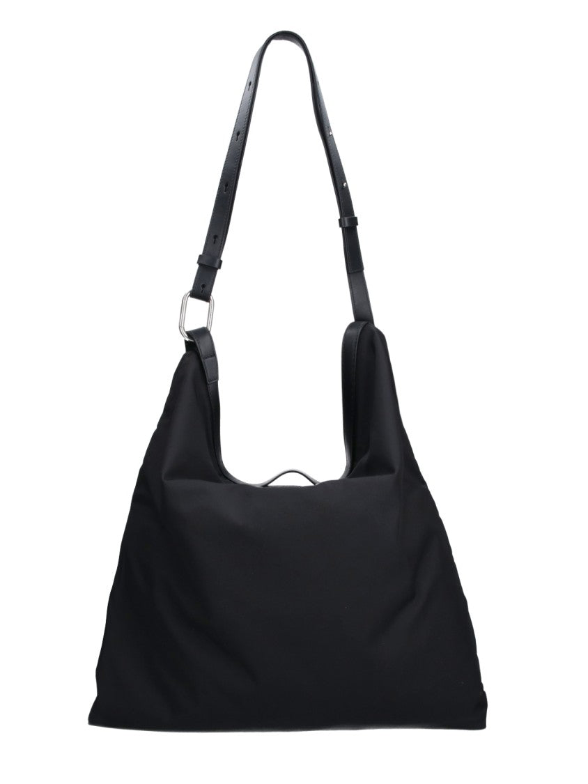 Jil Sander Black Soft Rolled Hobo Bag
