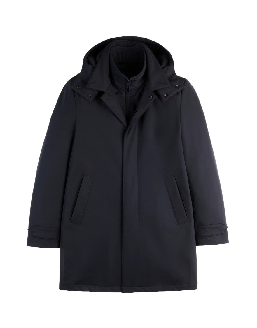 Fay Weather-Resistant Navy Parka With Breathable Fabric