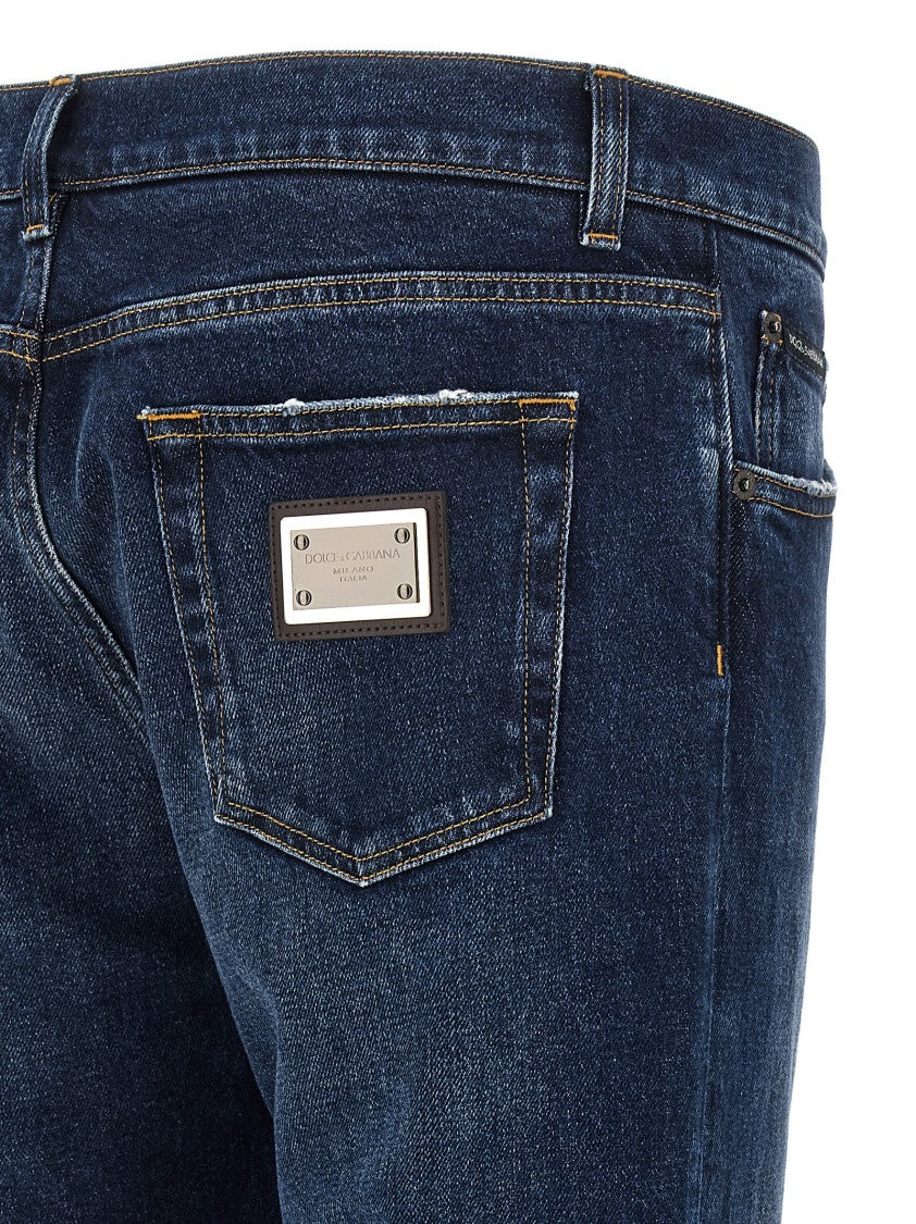 Dolce & Gabbana Stonewashed Denim Jeans