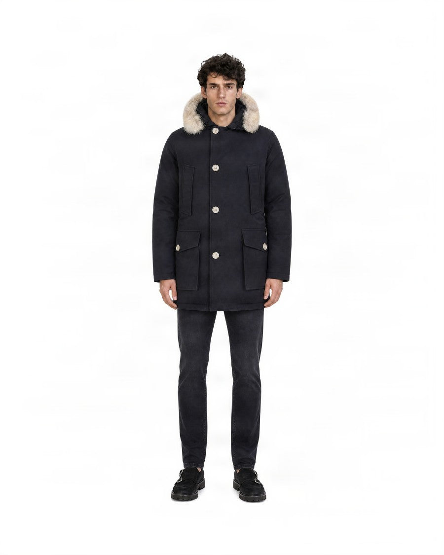 Woolrich Wind-Resistant Parka With Detachable Coyote Fur Trim