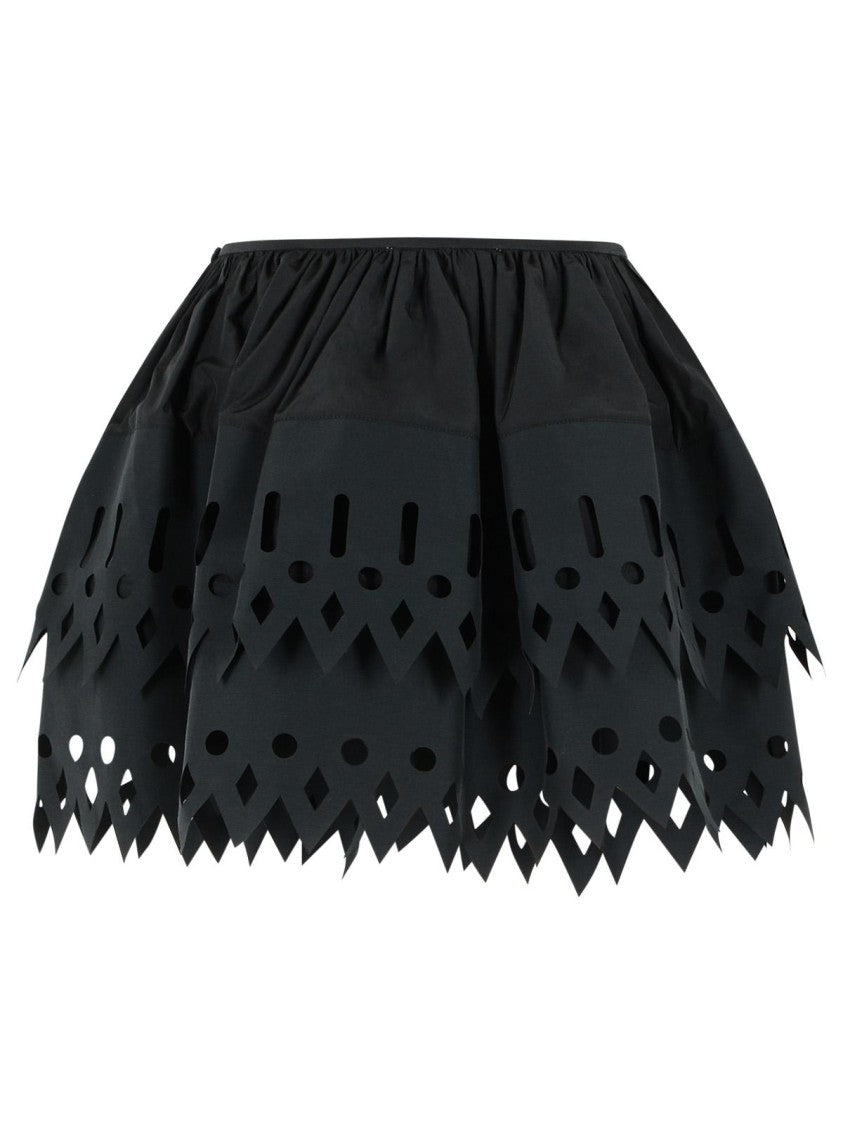 Blumarine 'Tech' Black Cotton Blend Skirt