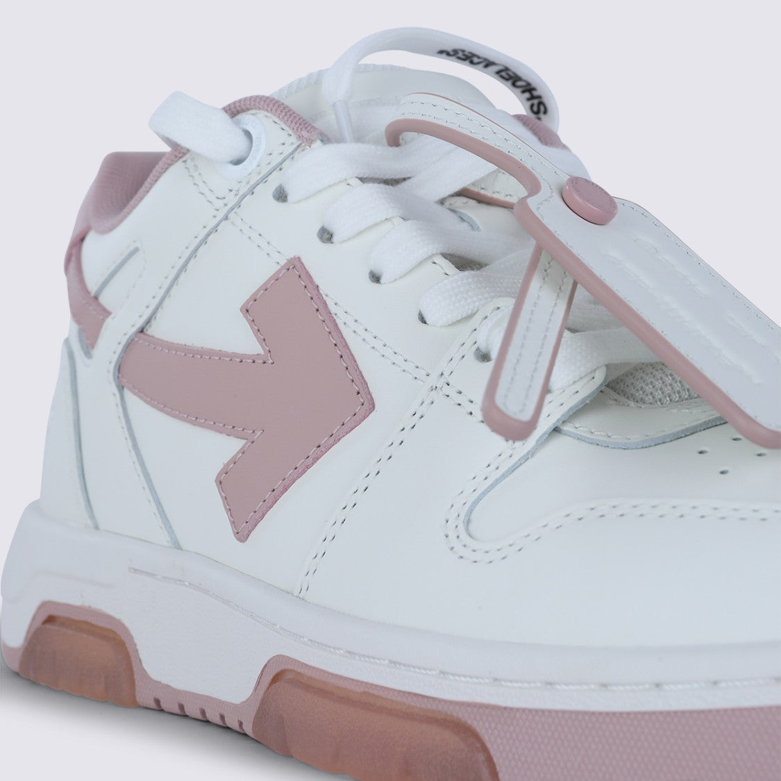 Off-White White And Pink Leather Out Of Office Sneakers