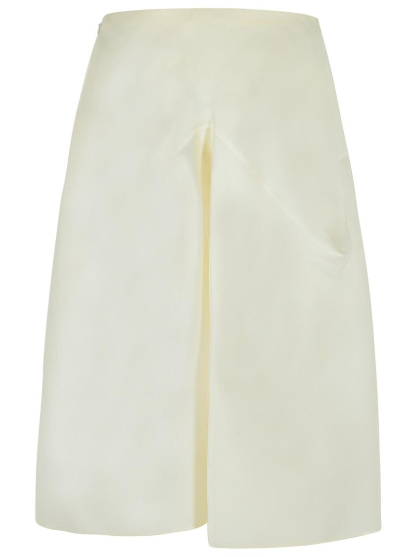 Khaite Sawyer' White Silk Skirt