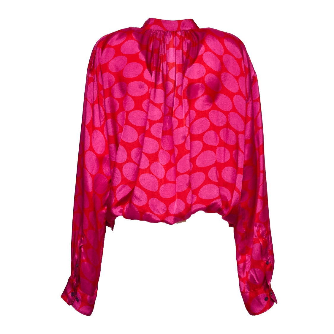 Dries Van Noten Cenver Oval Print Drawstring Hem Shirt