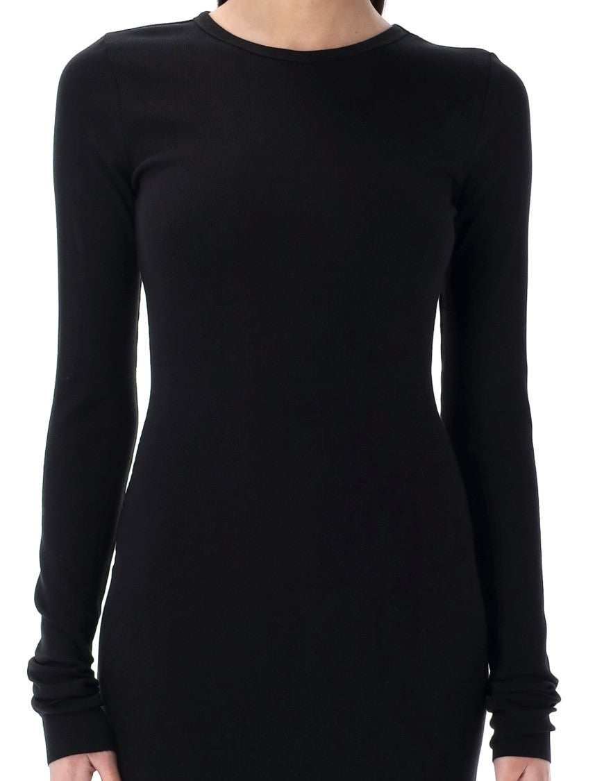 Eterne Long Sleeve Crewneck Mini Dress