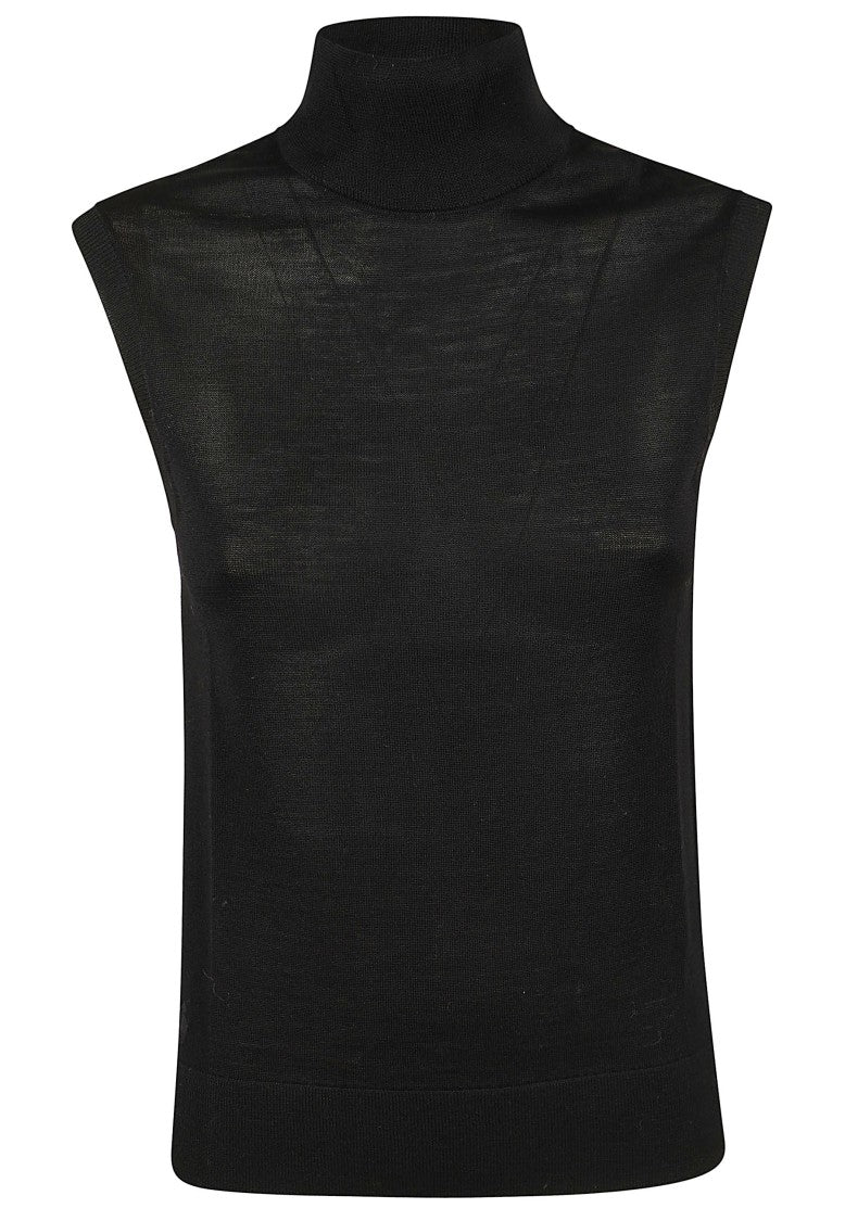 Polo Ralph Lauren Sleeveless Turtleneck Pullover Sweater With Fine-Knit Texture
