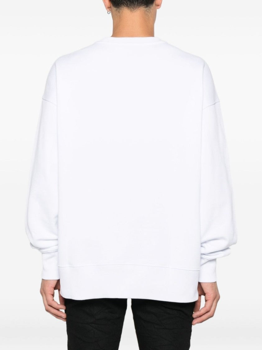 John Richmond Crewneck Sweatshirt With Arched Text Detail