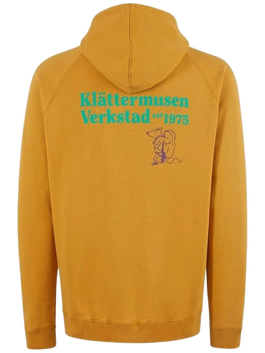 Klattermusen Mustard Yellow Hoodie With Graphic Back