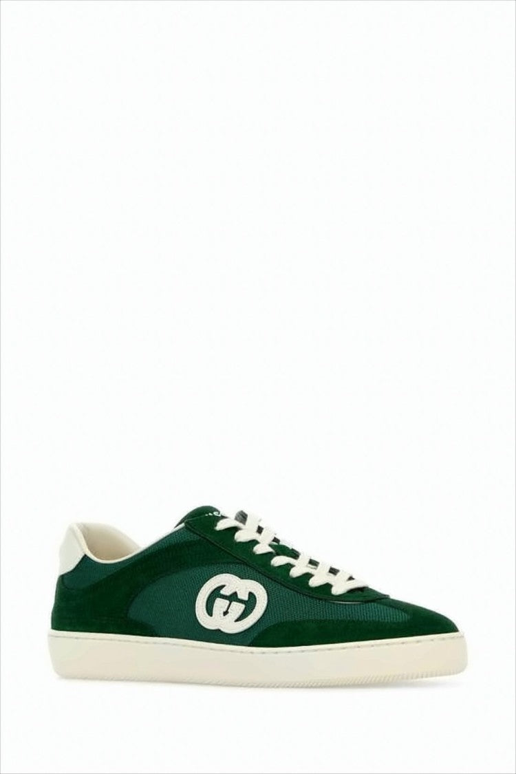 Gucci Low-Top Suede And Canvas Sneakers