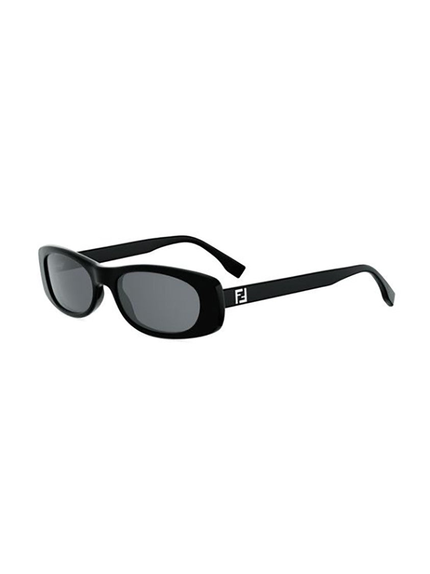 Fendi Black Fe40183i Rectangular Glossy Sunglasses