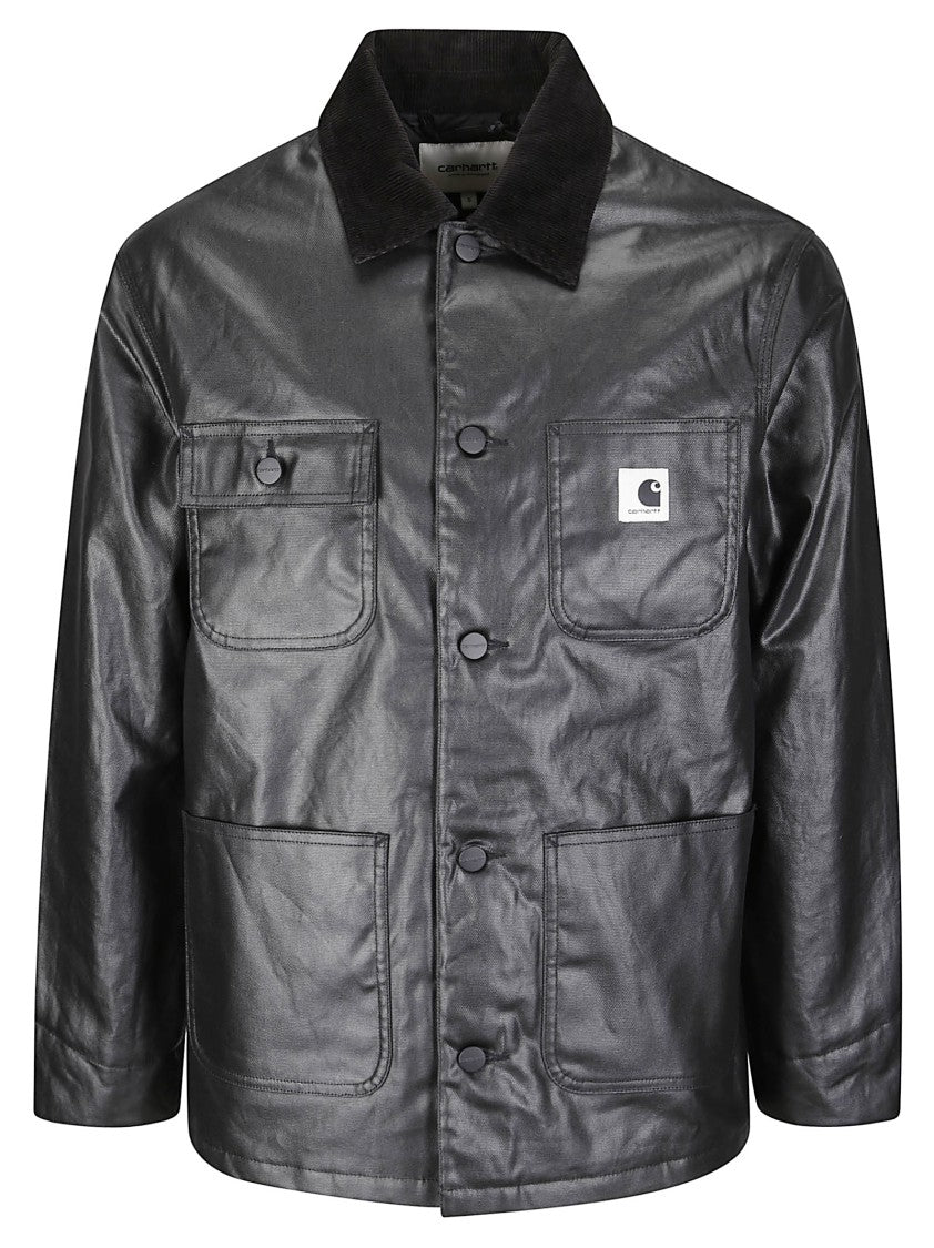 Carhartt Wip Structured Cotton Jacket With Pointed Collar And Multiple Pockets