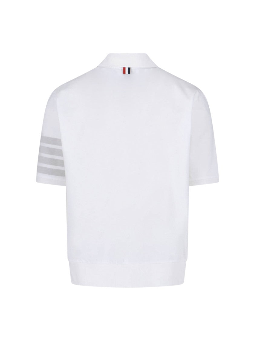 Thom Browne "4 Bar" Polo Shirt – White