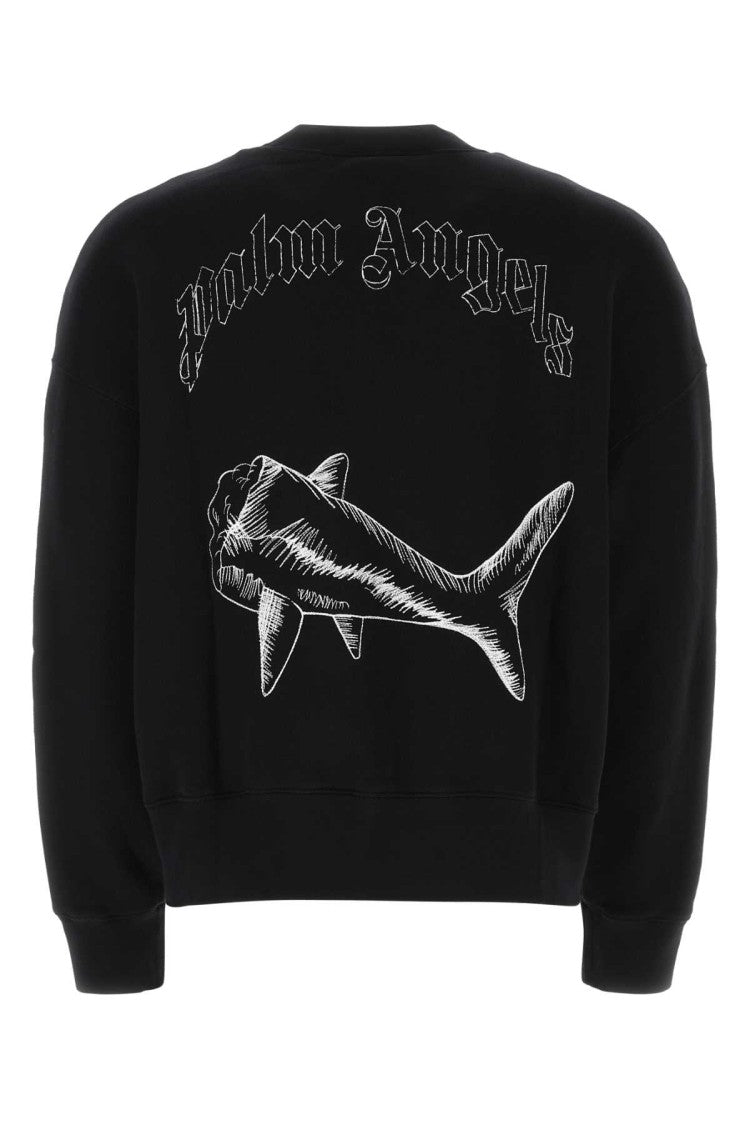 Palm Angels Black Cotton Sweatshirt